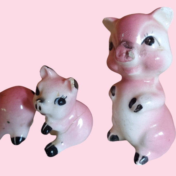 Vintage miniature pig figurines - Picture 2 of 3